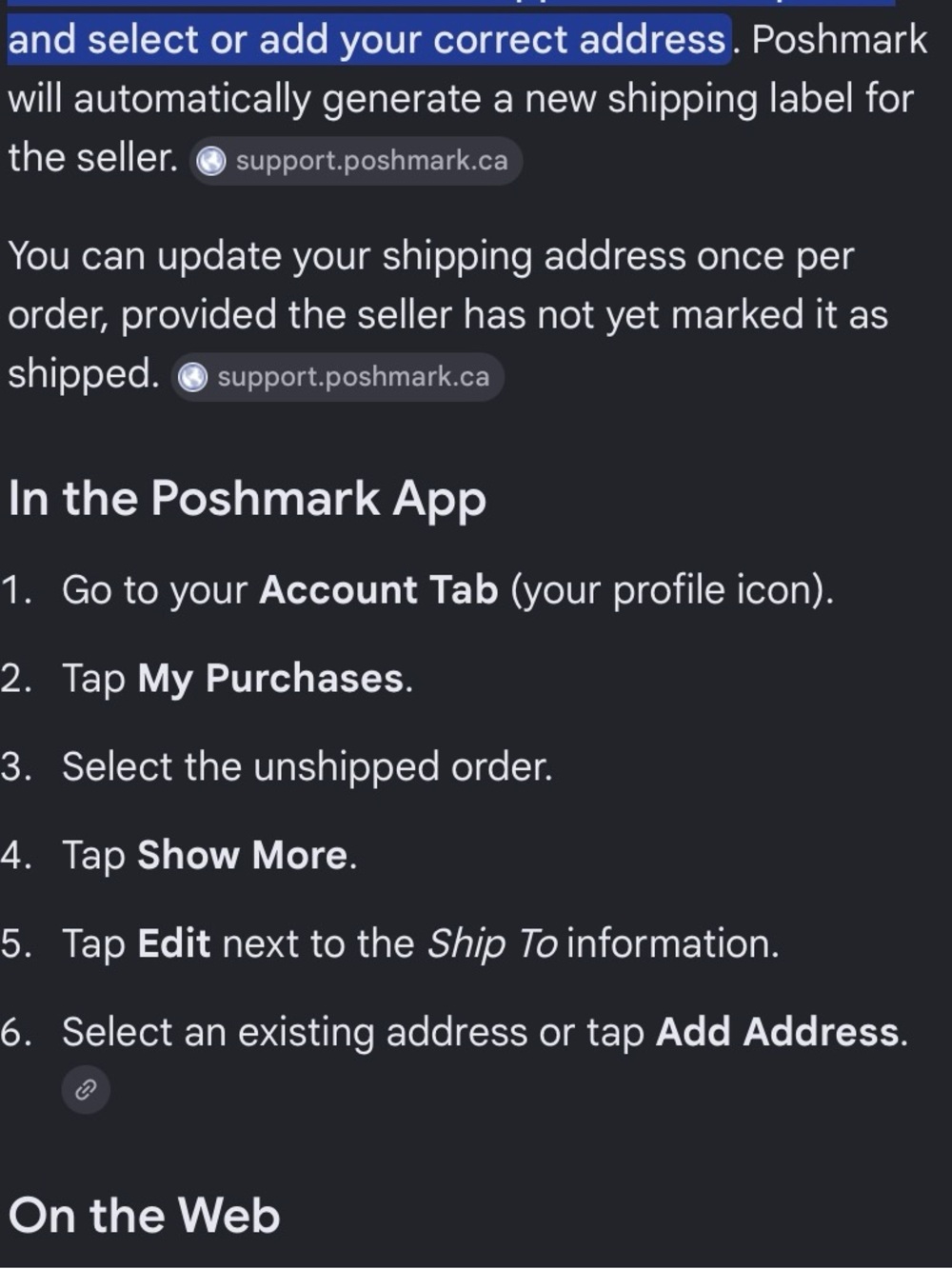 Updating Address - Picture 1 of 1